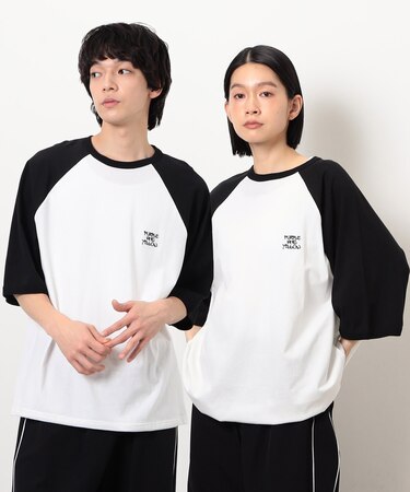 裾スピンドル ラグラン5分袖Tシャツ