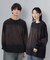 スプレー加工×ロゴ刺繍長袖Ｔシャツ