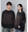 スプレー加工×ロゴ刺繍長袖Ｔシャツ