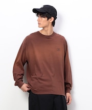 スプレー加工×ロゴ刺繍長袖Ｔシャツ