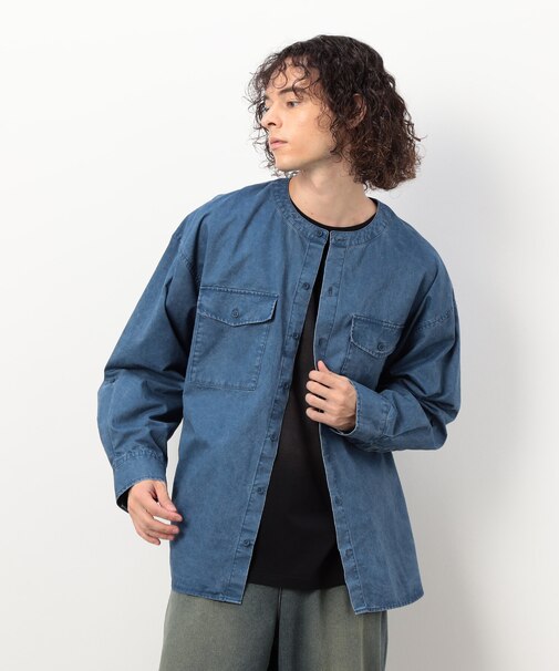硫化ツイルブリーチクルーネック ワークシャツ