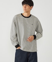 ボーダー ロングTシャツ