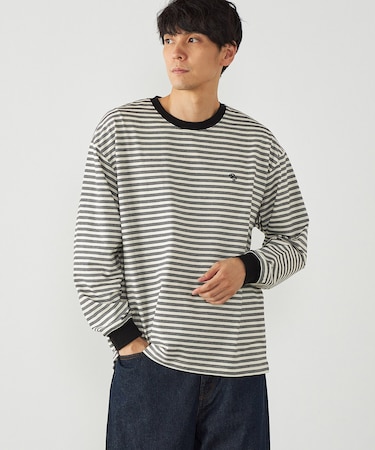 ボーダー ロングTシャツ