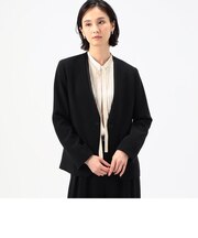 【セットアップ対応】トリアセテートポリエステルダブルクロス ノーカラージャケット