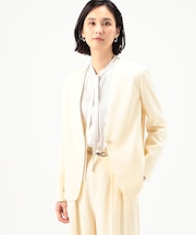 〔 Sサイズ 〕 【セットアップ対応】トリアセテートポリエステルダブルクロス ノーカラージャケット