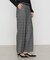 〔 TALLサイズ 〕 2WAYストレッチチェックフラノ デザインワイドパンツ<br>