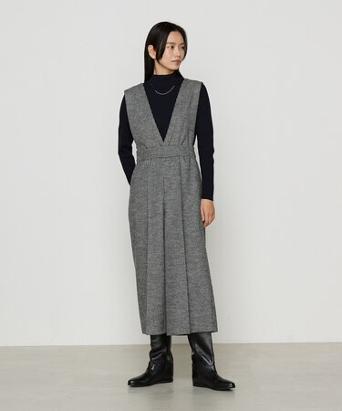 〔 TALLサイズ 〕 【2WAY】千鳥バランサー 2WAYサロペットパンツ