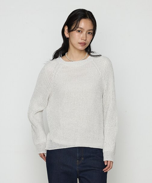 〔 TALLサイズ 〕 和紙混杢ニット プルオーバー