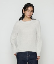 和紙混杢ニット プルオーバー