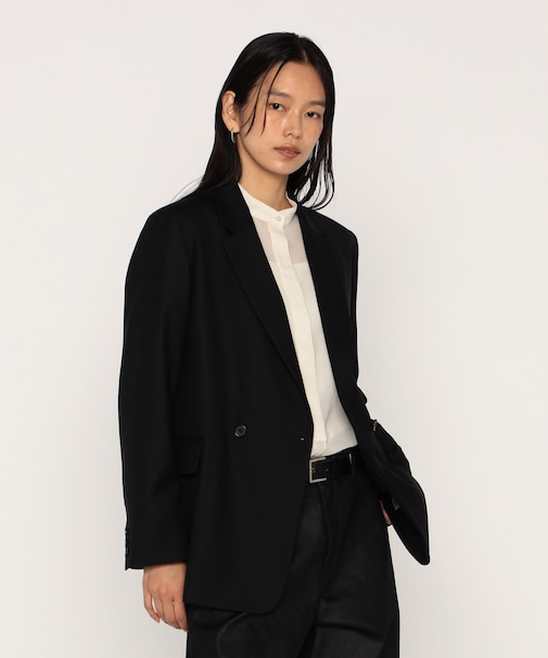 ウールギャバジン ダブルブレストジャケット
