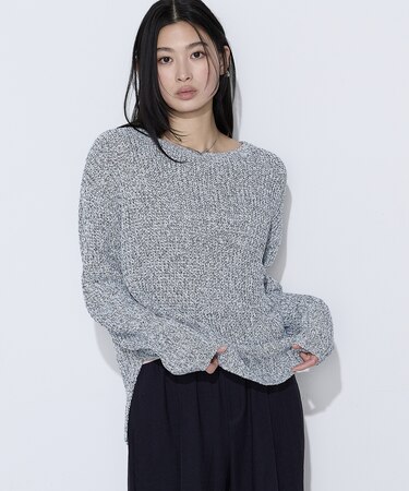 〔 Sサイズ 〕 和紙混杢ニット プルオーバー