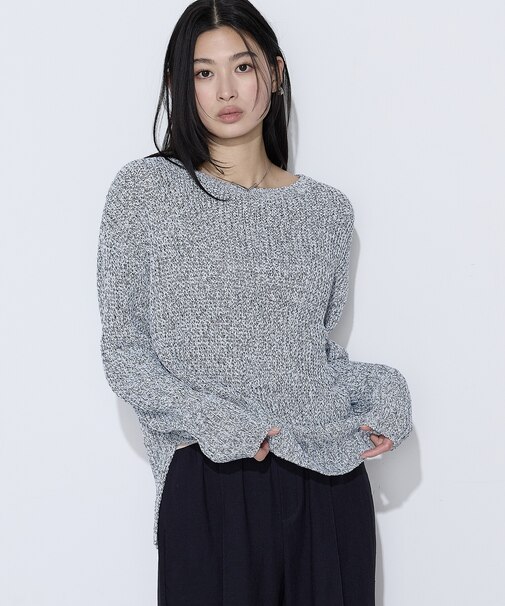 〔 Sサイズ 〕 和紙混杢ニット プルオーバー