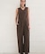 高密度リネンストレッチ ジャンプスーツ