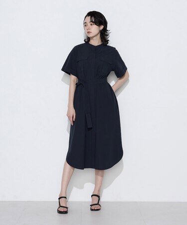 〔 TALLサイズ 〕 タイプライター ロングシャツドレス