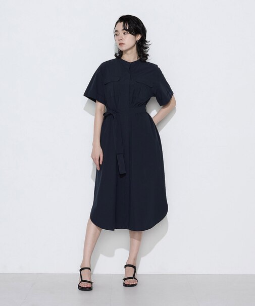 〔 TALLサイズ 〕 タイプライター ロングシャツドレス