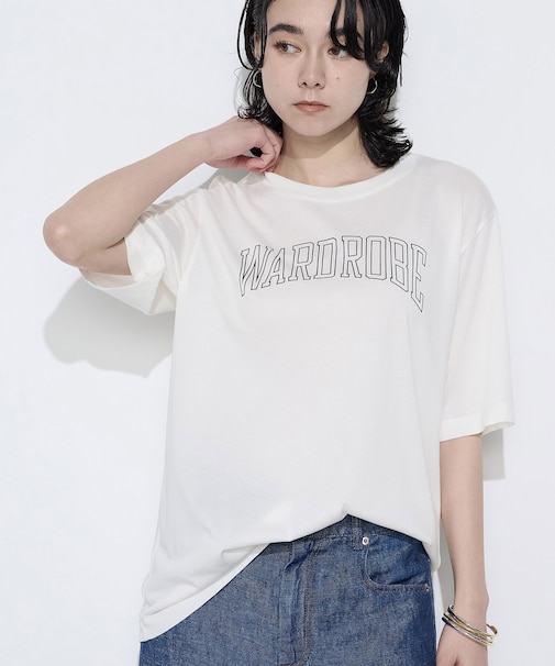 ヴィンテージプレーティング天竺 ロゴプリントTシャツ
