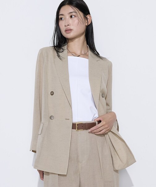【セットアップ対応】【RE:撚】トリアセクールスラブ ダブルジャケット