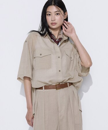 【セットアップ対応】【RE:撚】トリアセクールスラブ シャツ