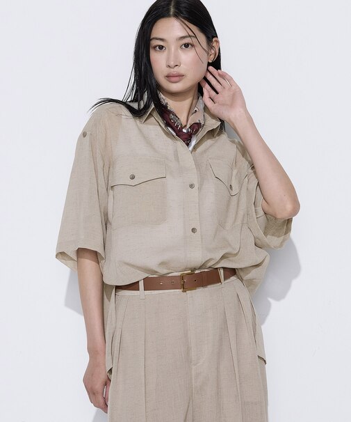 【セットアップ対応】【RE:撚】トリアセクールスラブ シャツ