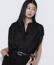 【セットアップ対応】【RE:撚】トリアセクールスラブ ブラウス