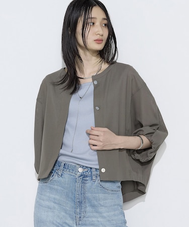 〔 TALLサイズ 〕 コットンカラミストレッチ ブルゾン