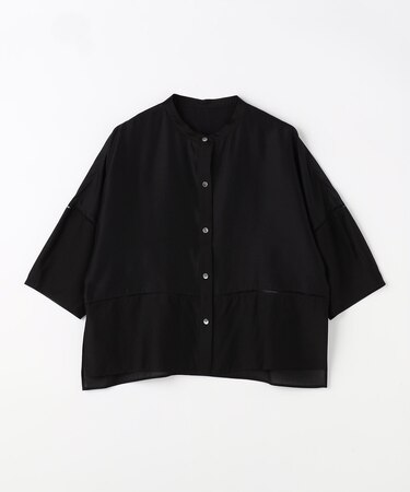 ライトシルクウール ランタンスリーブシャツ