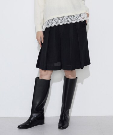 リネンウール キュロットパンツ