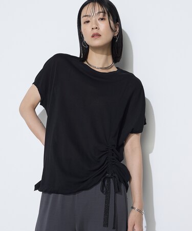 和紙ジャージー ドローイングTシャツ