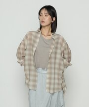 シアーボイルチェック ドロストシアーシャツ