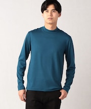 【吸水速乾】モックネック 長袖Tシャツ