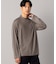 ウール天竺　モックネック長袖Tシャツ