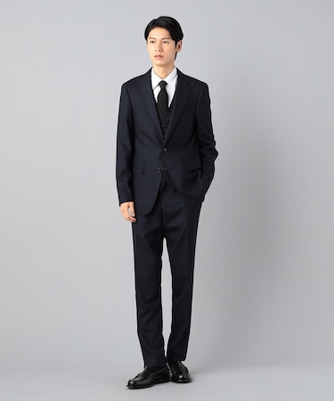 ウールシルクストライプMODERNTRADITIONAL スーツ(スリーピース対応)