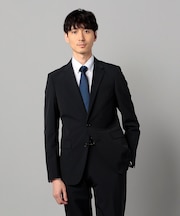 【セットアップ対応】尾州織り ポリエステルストレッチ ヘリンボーン ジャケット