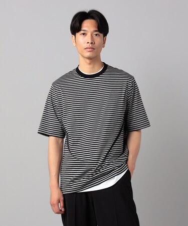 【接触冷感】ボーダー Tシャツ