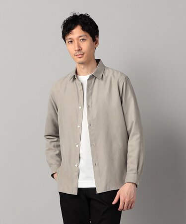 ビーガンスエード　レギュラーカラーシャツ