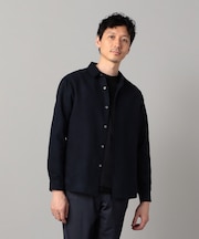 ビーガンスエード レギュラーカラーシャツ