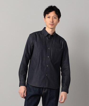 岡山産 反応染色コンパクトヤーン デニムシャツ