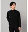 シルキーポンチ モックネック長袖Tシャツ