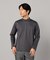 シルキーポンチ モックネック長袖Tシャツ