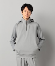 【保温・透湿・吸水速乾】ダウンファブリック ハーフジップパーカ