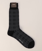 チェック柄 クルーソックス