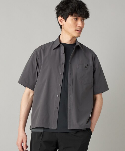 【撥水】【COMME CA MEN BLACK】4WAYテック半袖シャツ