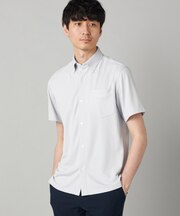 【抗菌・消臭・市松柄】ジャカードジャージー 半袖ドレスシャツ