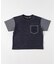 デニム調ジャージー ポケット付きTシャツ