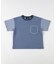 デニム調ジャージー ポケット付きTシャツ