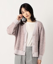 ミックスカラー ブークレカーディガン