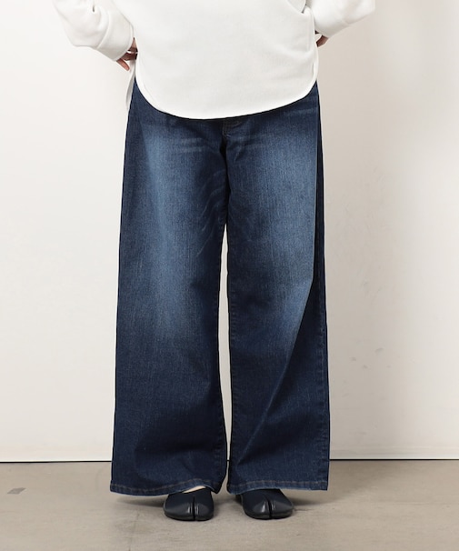 ストレッチデニムワイドパンツ