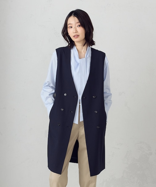 【セットアップ対応】SOLOTEX(R) ポリエステルレーヨン ソロテックストレッチ ロングジレ