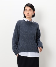 ネップ クルーネックニット