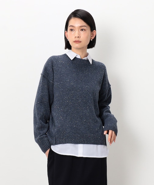 ネップ クルーネックニット